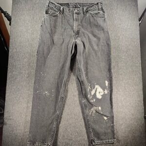 Vintage Levi's 560 Jeans Mens 34x29 Black Orange Tab Distressed Tapered